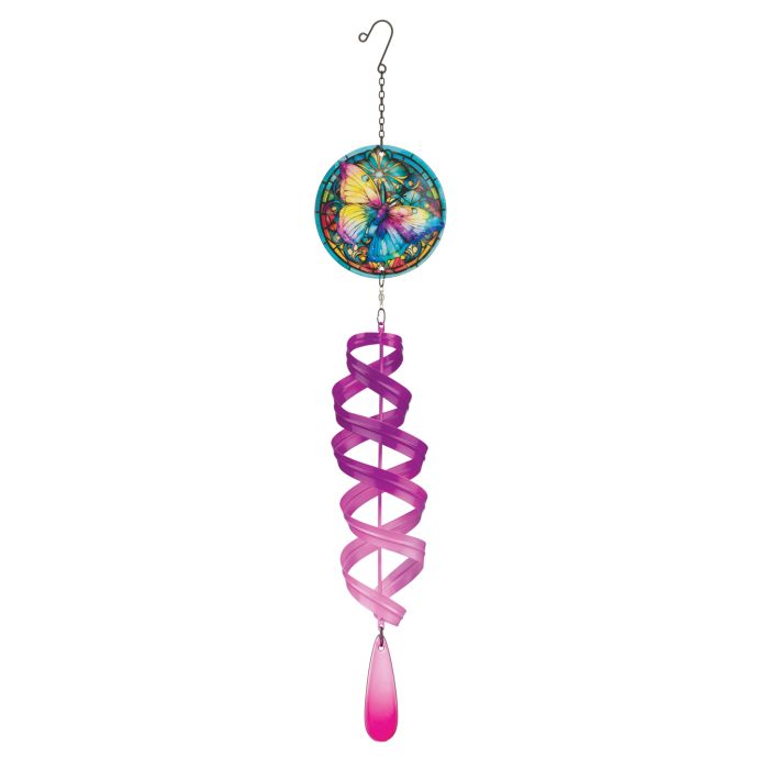 Art Glass Wind Spinner - Butterfly