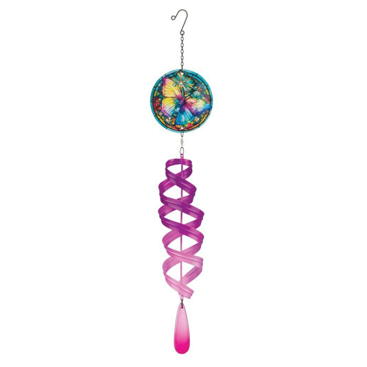 Art Glass Wind Spinner - Butterfly