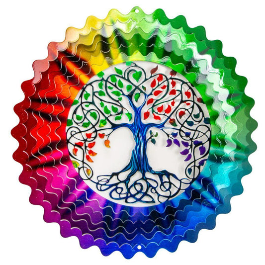 Multicolor Tree Of Life Large 12" Wind Spinner