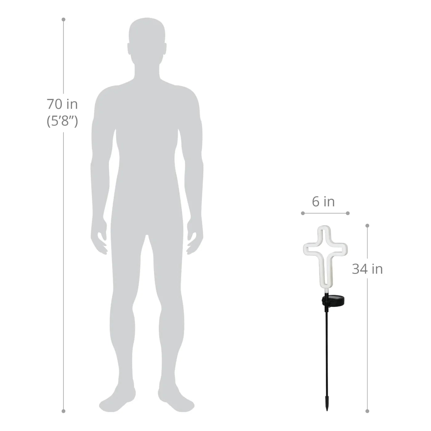 Solar Plastic Cross Stake