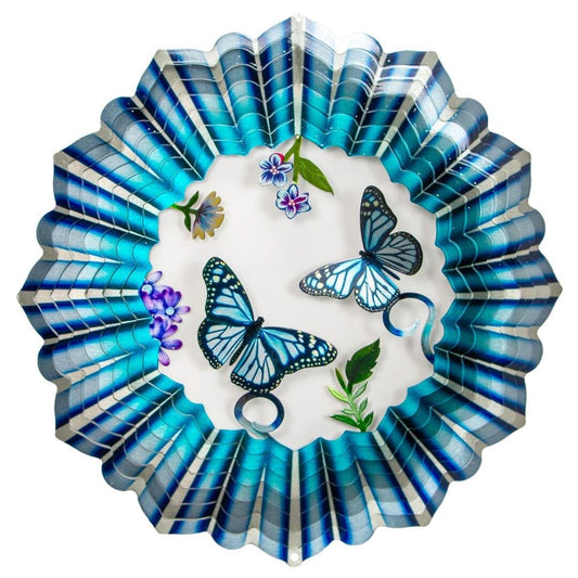 3D Blue Butterfly Large 12" Wind Spinner