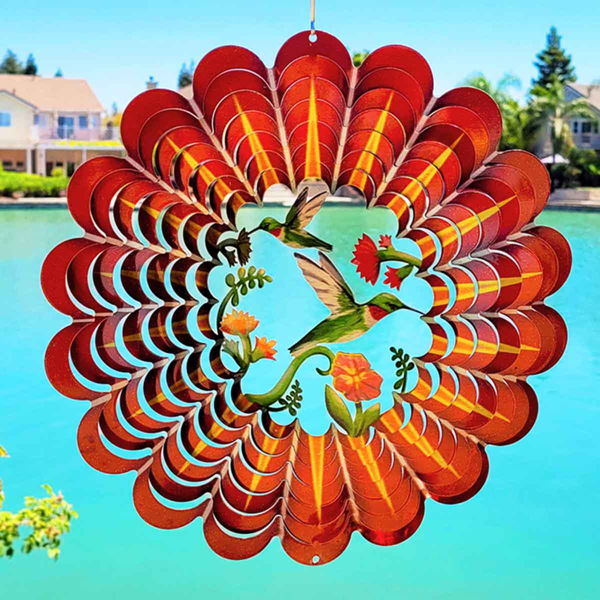 3D Hummingbird Large 12" Wind Spinner