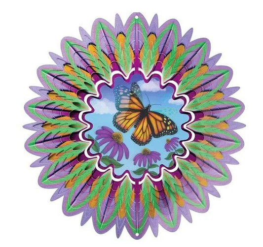 Animated Butterfly Large 12" Wind Spinner