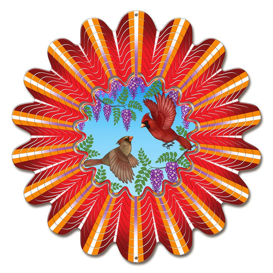 Animated Cardinals Large 12" Wind Spinner