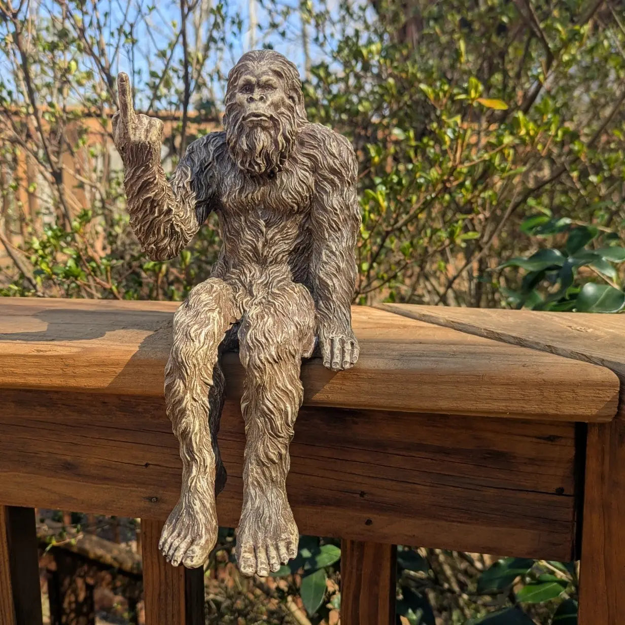 Bigfoot 'The Rude' Statue 10" Stonewash