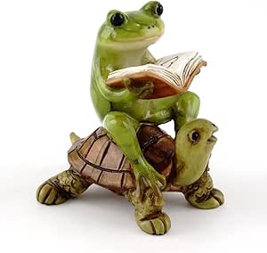 Frog Reading Book on Turtle