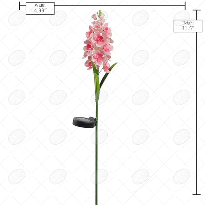 Stake Solar Gladiolus Flower - Pink