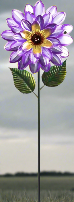 39" Dahlia Garden Stake-Purple