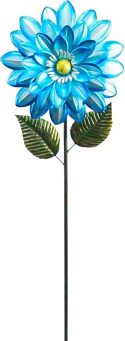 39" Dahlia Garden Stake-Blue