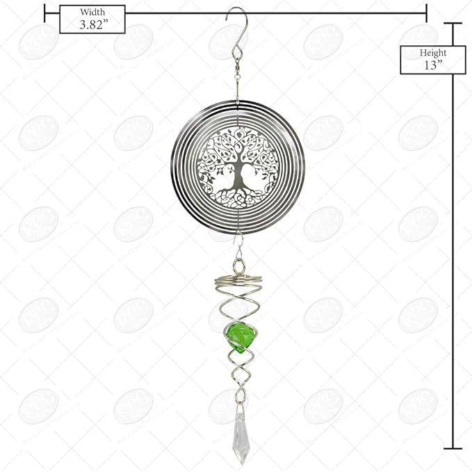 Tree of Life Suncatcher- Green Crystal