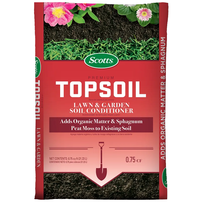 Scotts Premium Topsoil | .75 Cu. Ft. Bag Soil