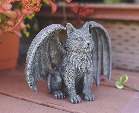 Cat Gargoyle with Celtic Infinity Knot Tattoo