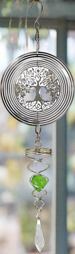 Tree of Life Suncatcher- Green Crystal