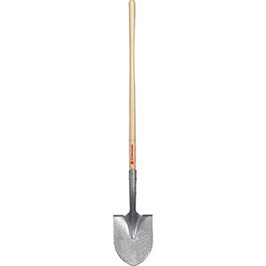 #2 Extra Durable Round Point Shovel 14 Gauge 48" Wood Handle