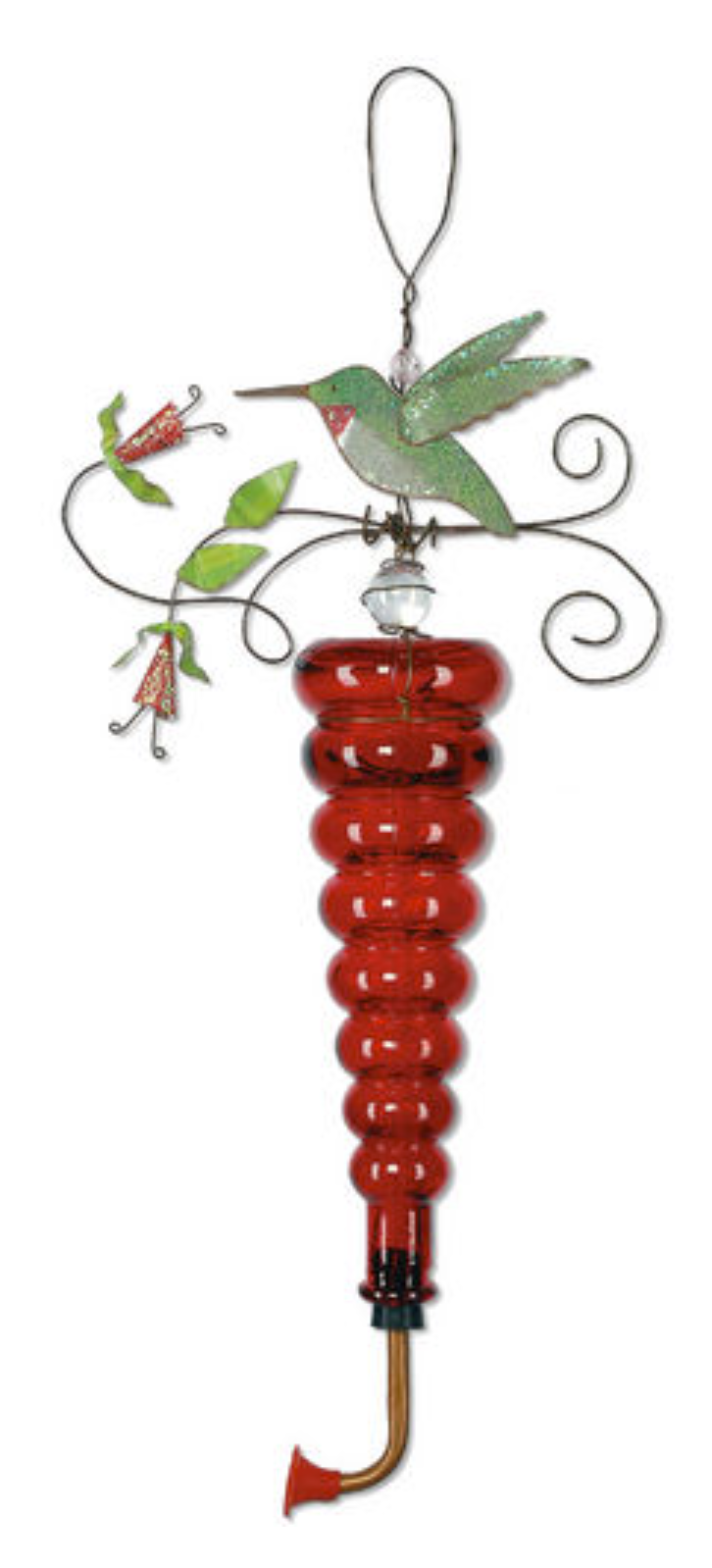 Birds of a Feather Hummingbird Feeder Red Bottle