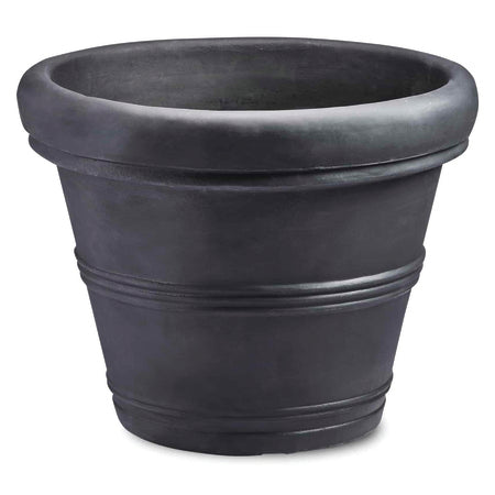 Crescent Garden Brunello 14" Planter Caviar Black
