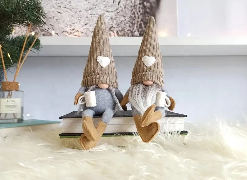 Knit Gnome With Coffee Mug