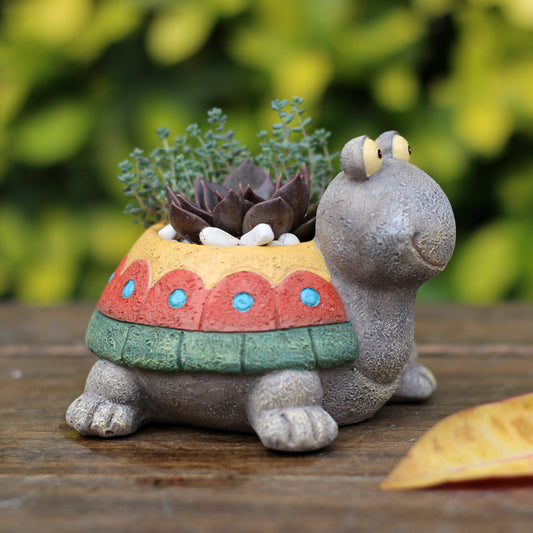 Turtle Succulent Planter - Fiesta Shell