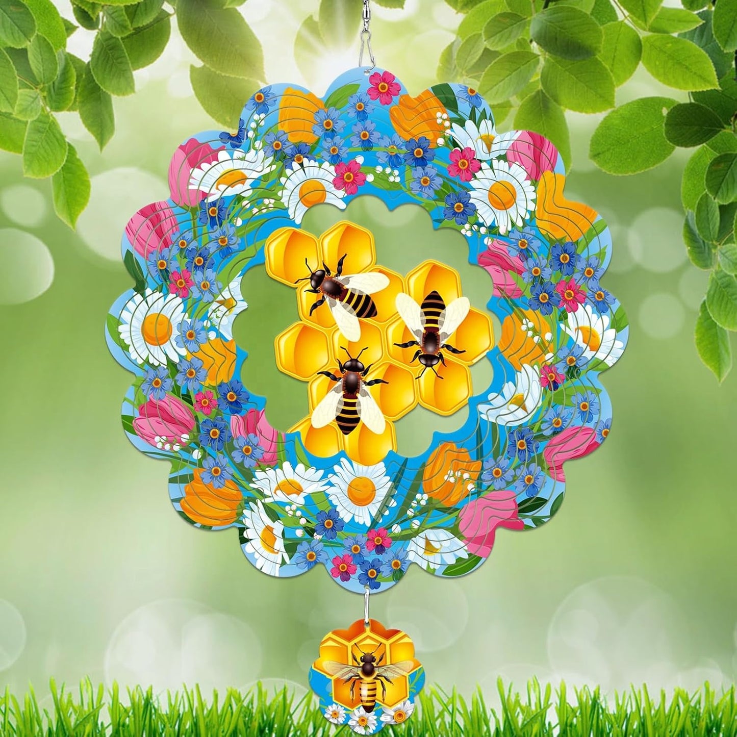 Stainless Steel Honeybee Windspinner