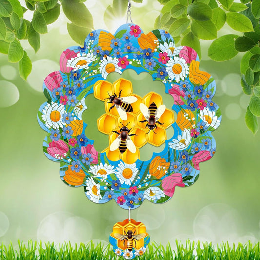 Stainless Steel Honeybee Windspinner