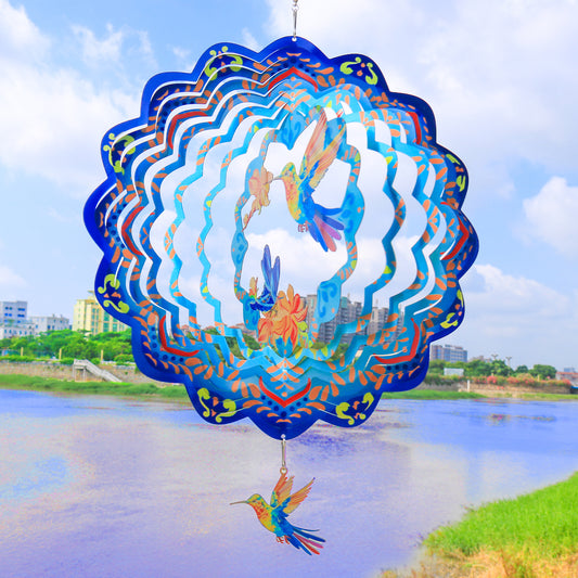Stainless Steel Hummingbird Windspinner