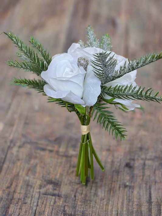 White Rose Christmas Pot Pick