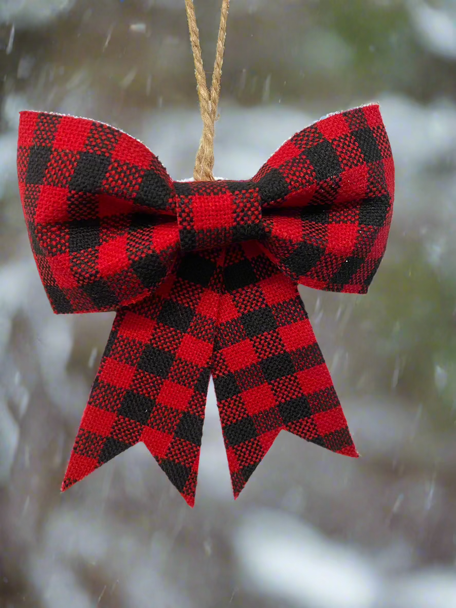 Small Plaid Bow