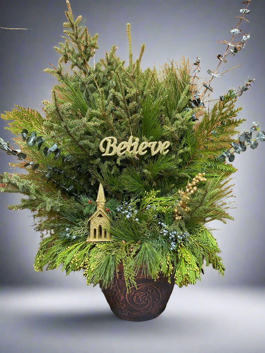 Believe in Christmas Pot