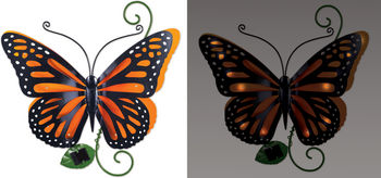 Solar Butterfly Decor Orange