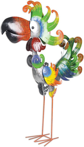 Corena Coral Bird Porch Sitter
