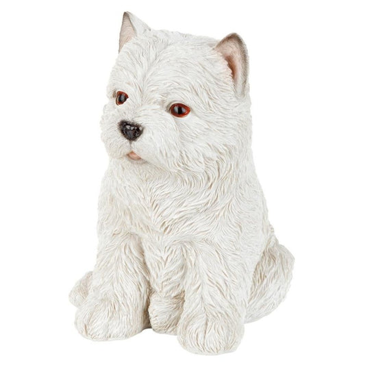 White Westie Puppy Partner Statue