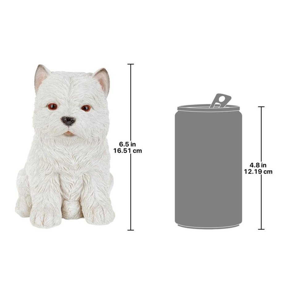 White Westie Puppy Partner Statue