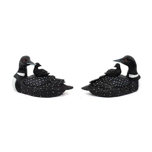 Loon w/ Baby Figurine 8"