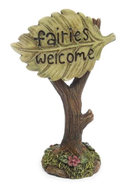 Leaf Sign-"Faries Welcome"