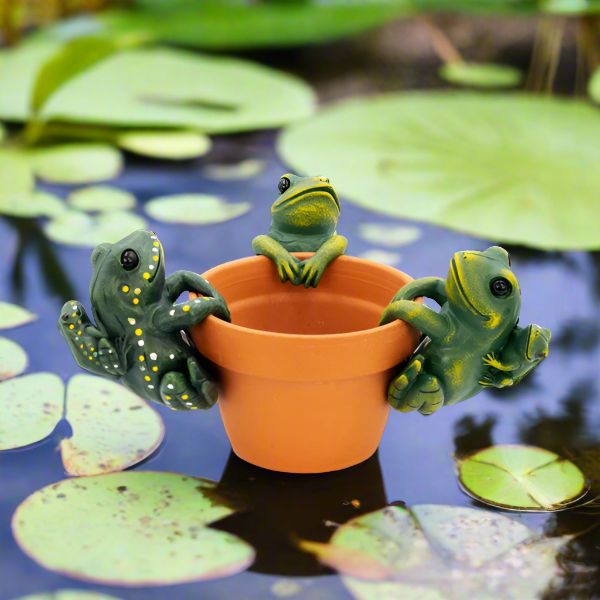 Jumbo Double Frog Pot Hanger