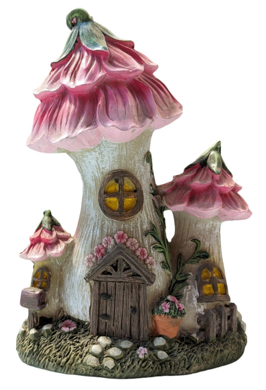 8" Pink Flower House