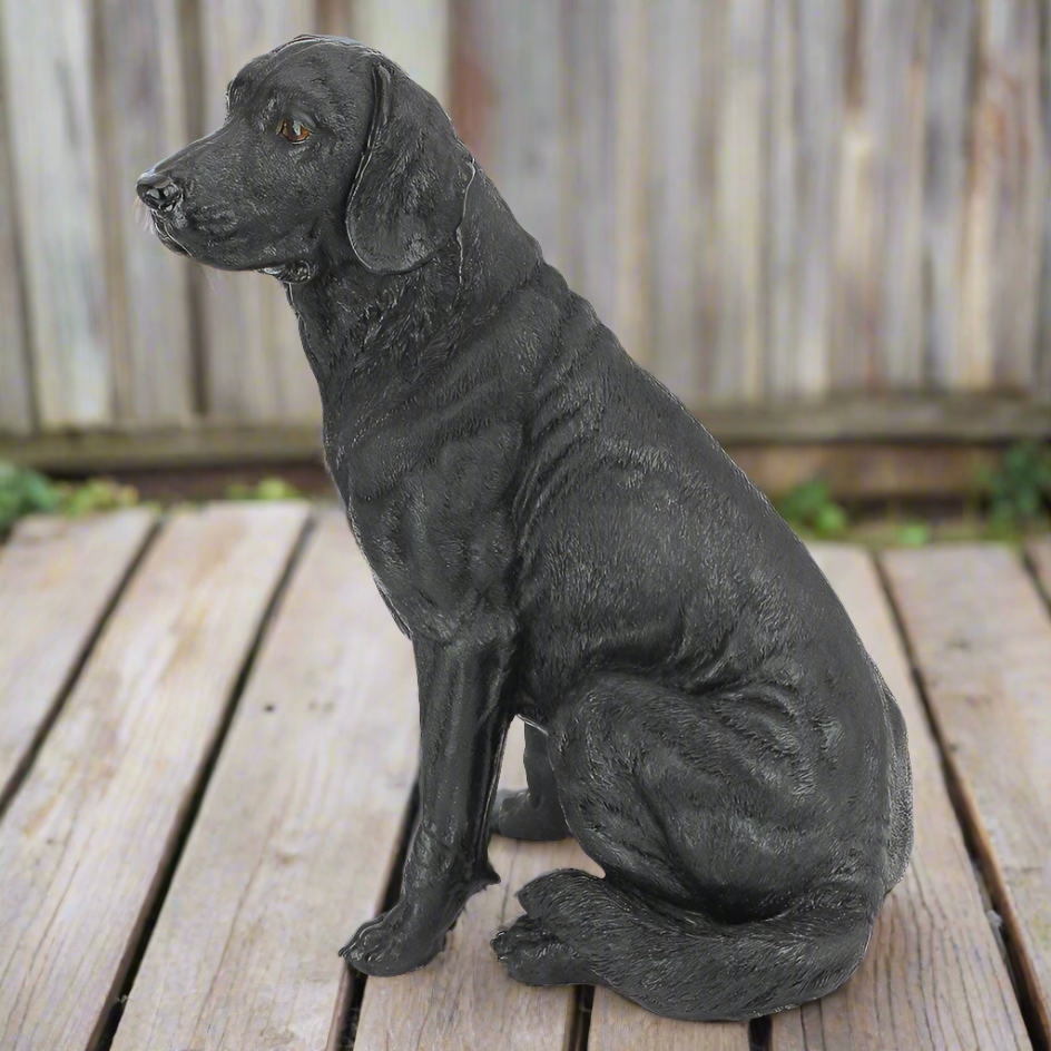 Black Labrador Retriever Statue – Rock Gardens