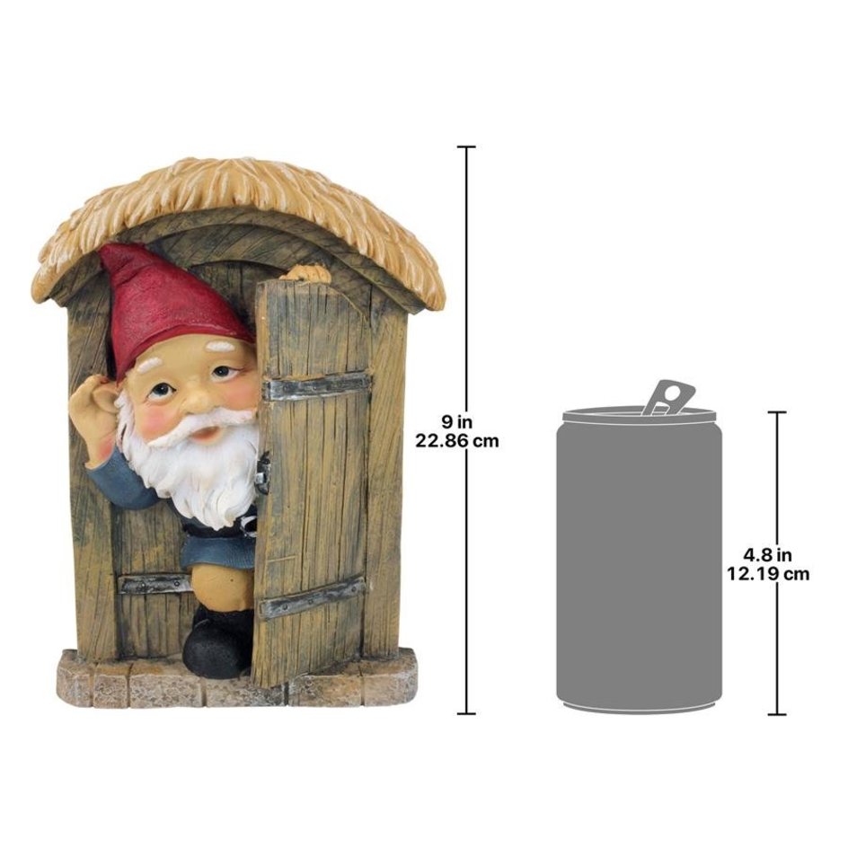 The Knothole Gnome Garden Welcome Tree Sculpture: Door Gnome