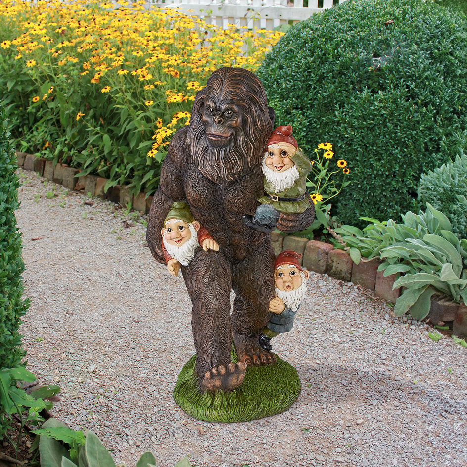 Schlepping Bigfoot Statue