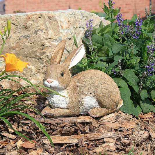 Bashful The Bunny, Lying Down Garden Rabbit Statue