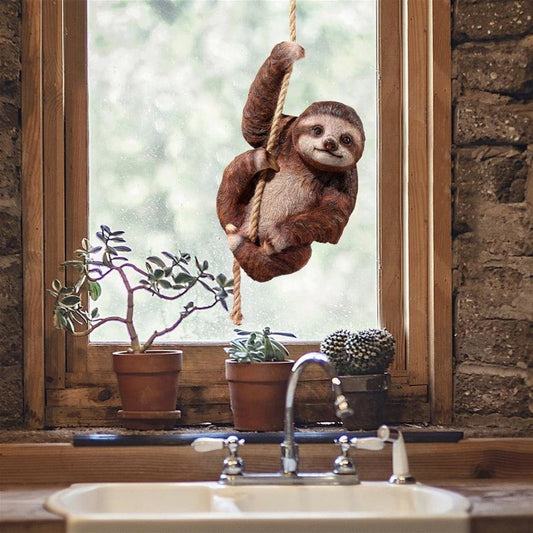 Hanging Horatio 3-Toed Sloth Statue