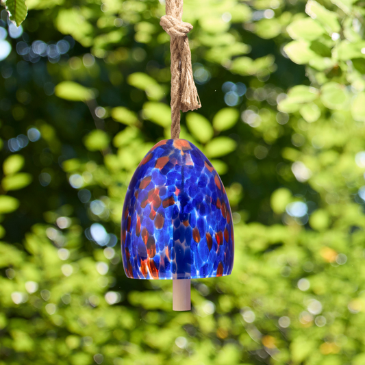 Dark Blue 20" Art Glass Bell