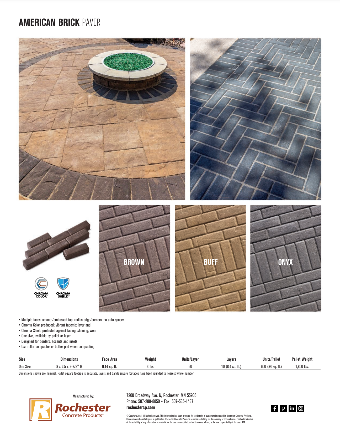 American Brick 6cm Paver