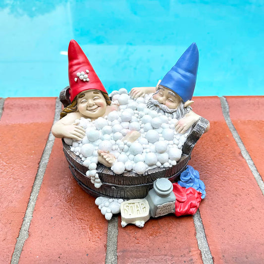 Solar Gnome in Bubble Bath