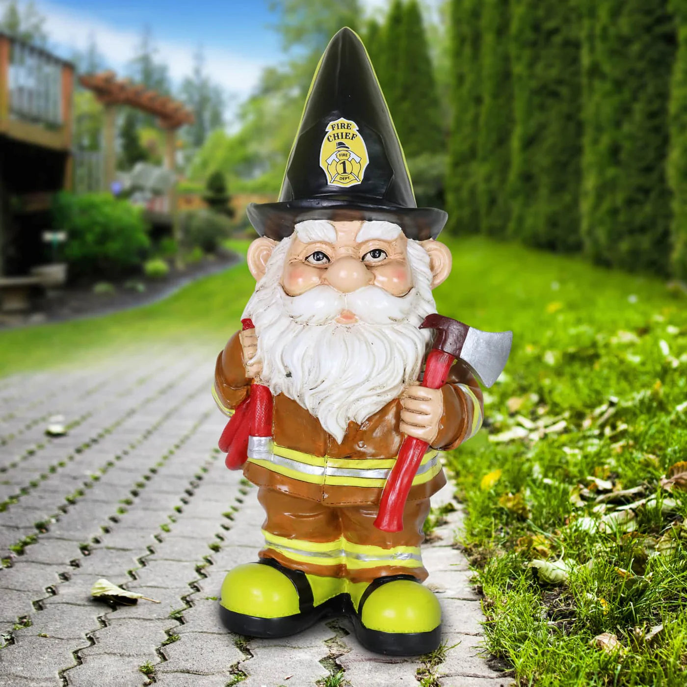 Fireman Fred Garden Gnome