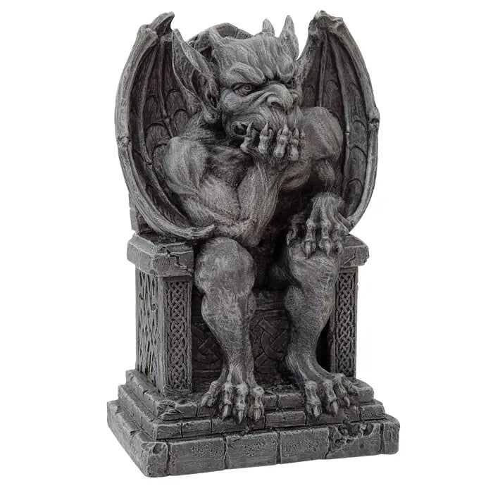 Gargoyle Sitting On Throne