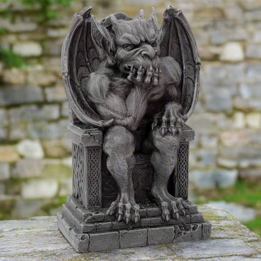 Gargoyle Sitting On Throne