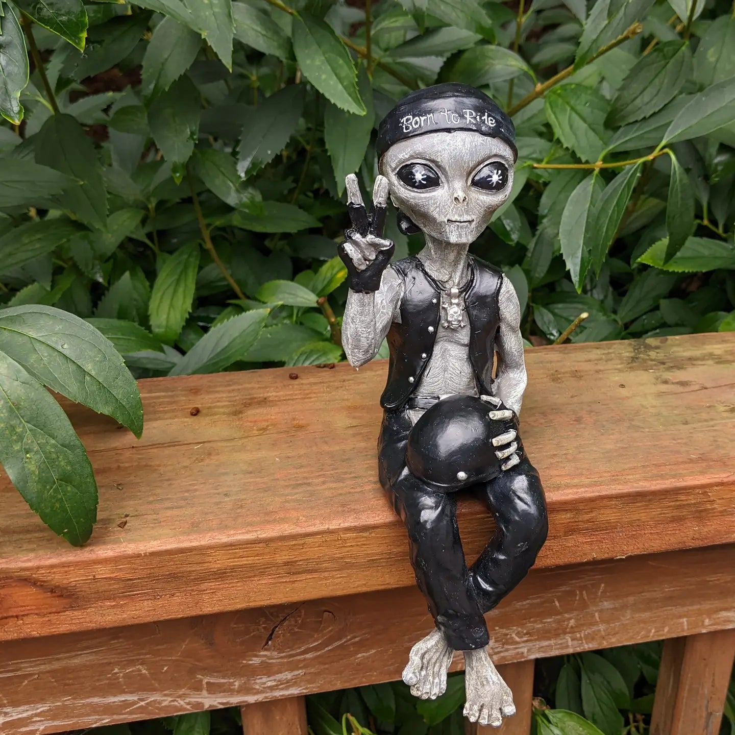 Alien Invasion Biker Dude Ledge Lounger Alien Gray