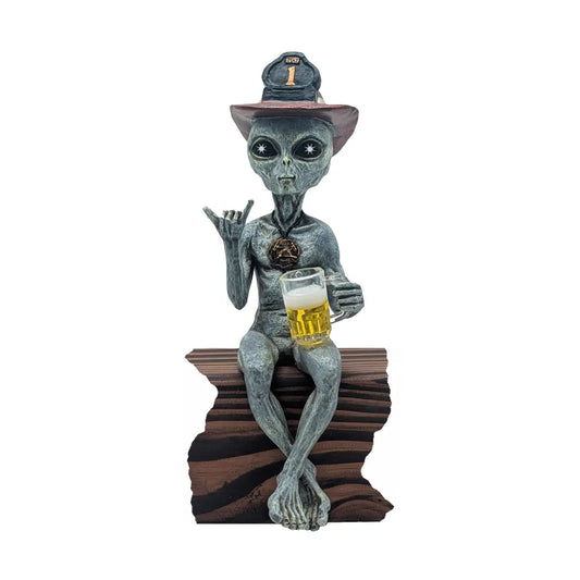 Alien Invasion Fireman Male Shelf Sitter 10"