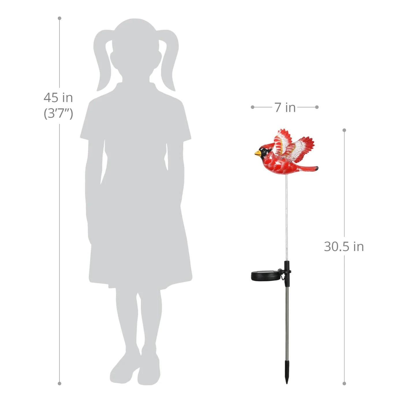 Solar Windywings Cardinal Stake